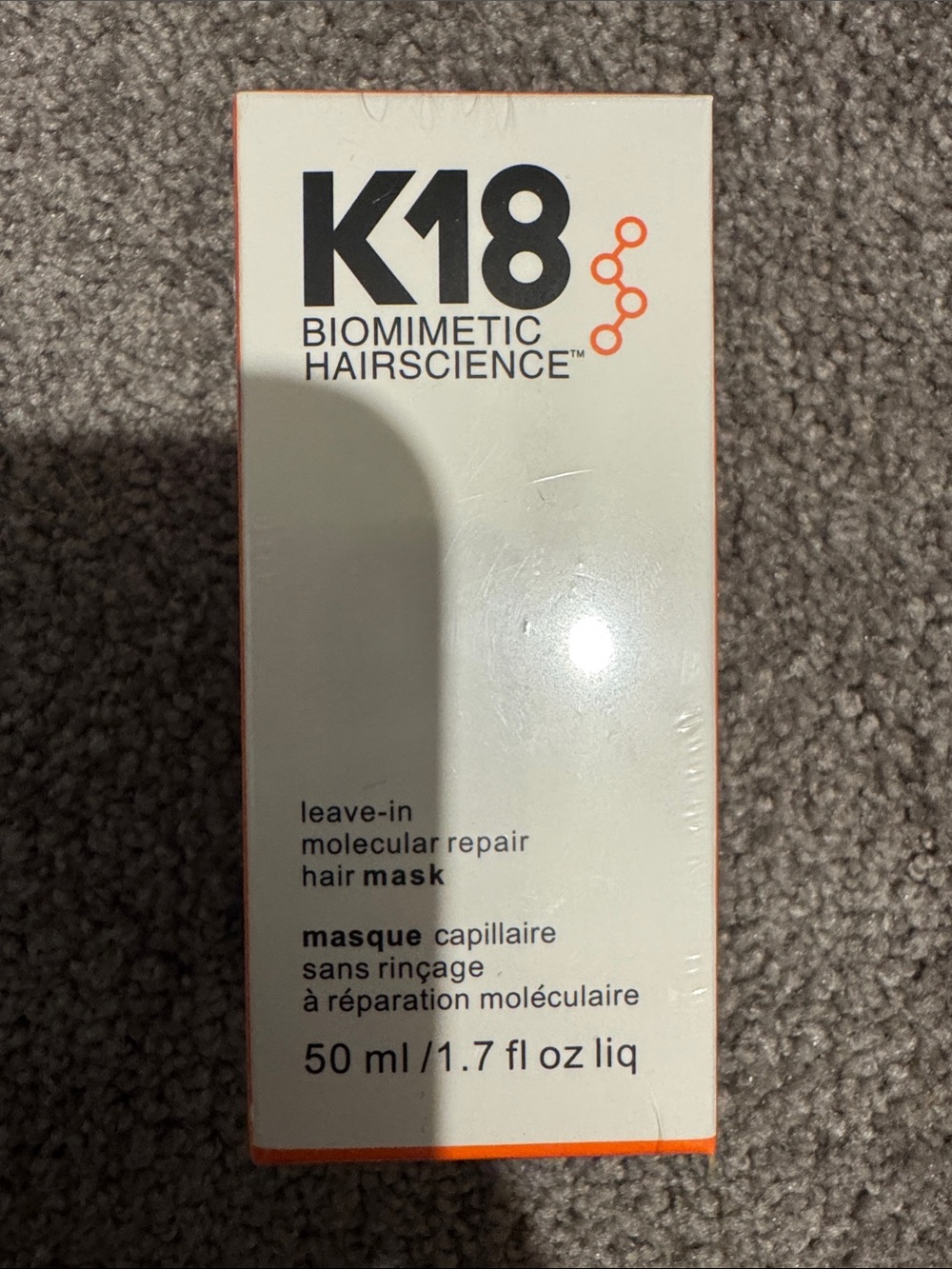 K18 Leave-In Molecular Repair Hair Mask - White/Orange